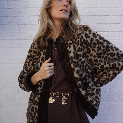 Leah – Leopard Print Jacket – O-Neck Style 3