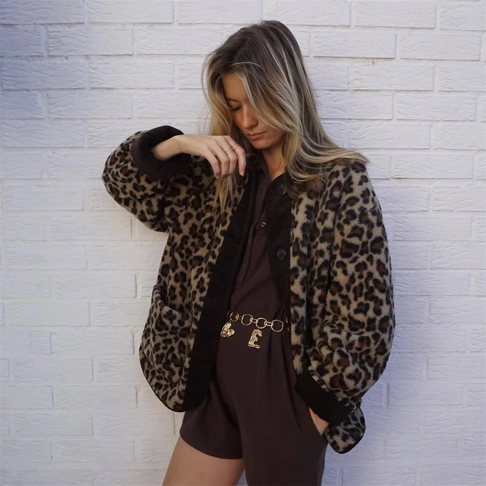 Leah – Leopard Print Jacket – O-Neck Style 4