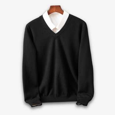 Loravelle – Men's Cashmere Sweater – Slim Fit – Soft Gray 0
