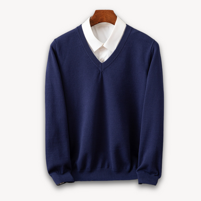 Loravelle – Men's Cashmere Sweater – Slim Fit – Soft Gray 5