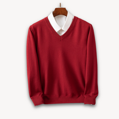 Loravelle – Men's Cashmere Sweater – Slim Fit – Soft Gray 6
