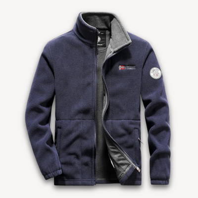 Loravelle – Men's Fleece Jacket – Navy Blue Winter Coat 4