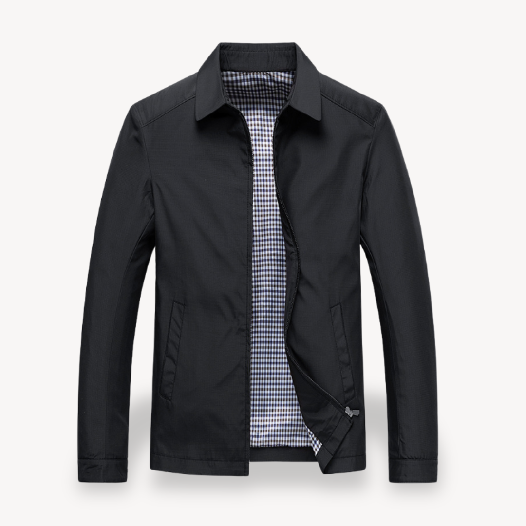 Loravelle – Men's Lightweight Jacket – Cotton Blend – Checkered Lining 0