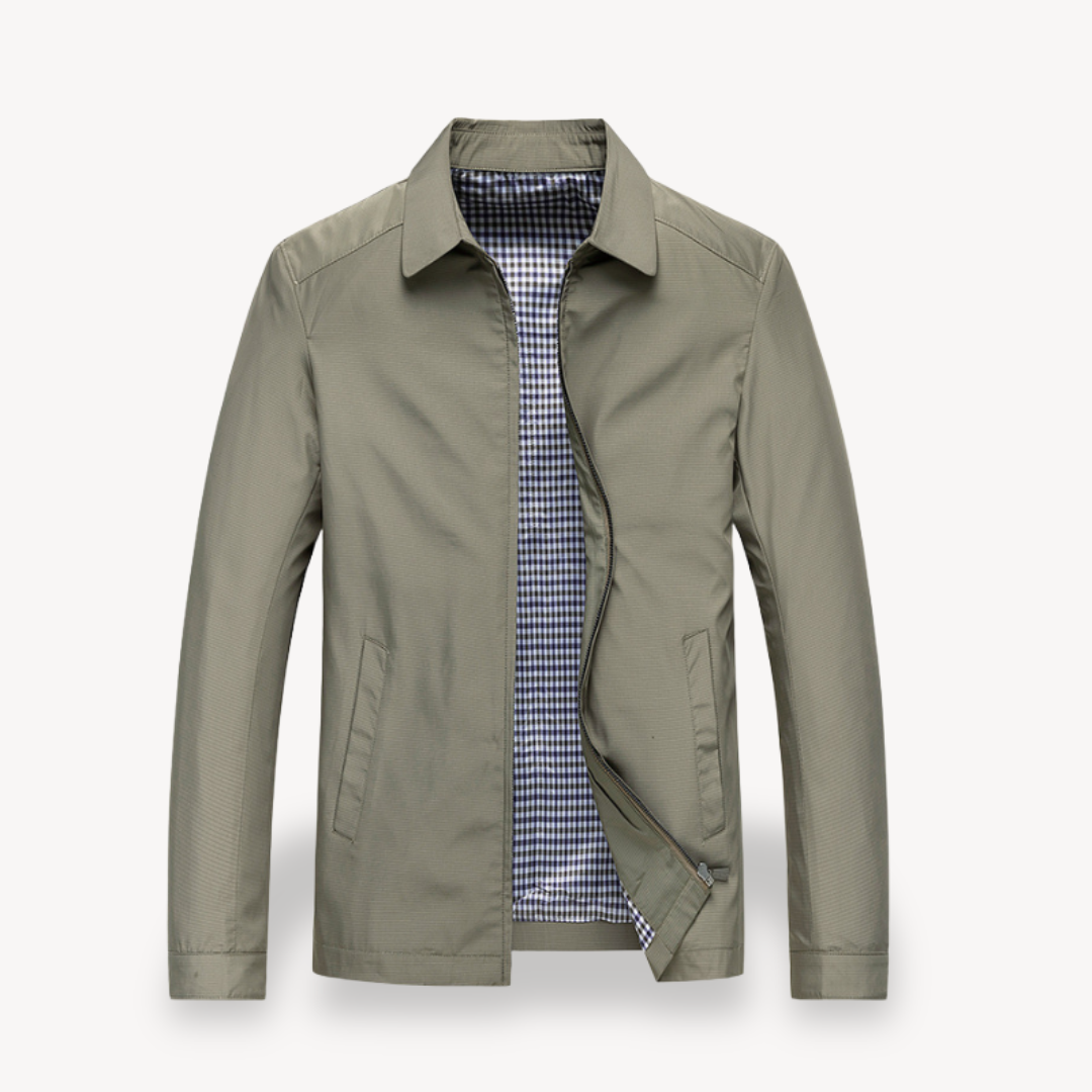 Loravelle – Men's Lightweight Jacket – Cotton Blend – Checkered Lining 3
