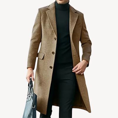 Loravelle – Men's Wool Overcoat – Classic Black 1