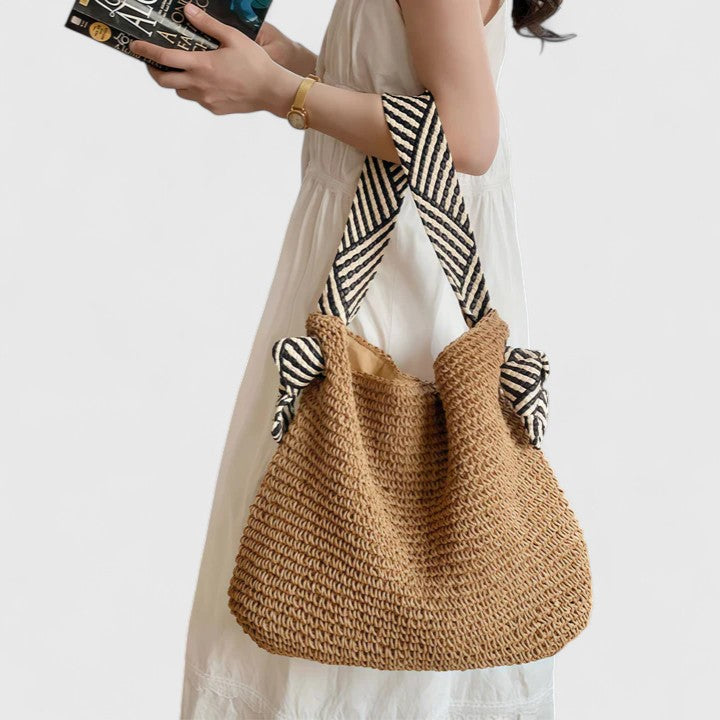 Lyra – Boho Bag – Handwoven Fabric – Natural 1