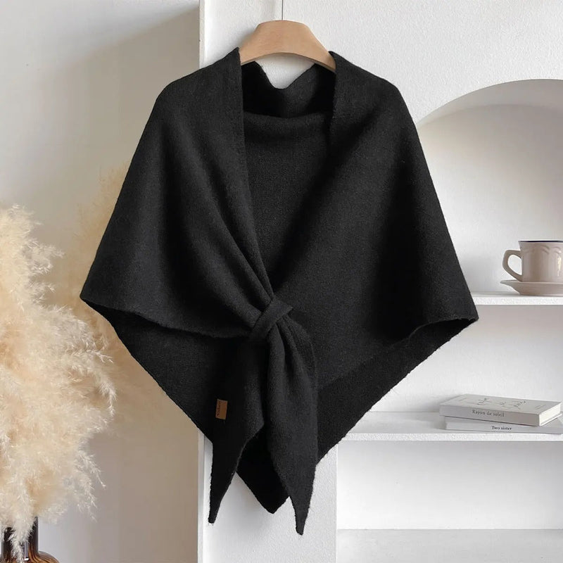 Maison Bennett – Knotted Wrap Scarf – Soft Plush – Neutral Shades 10