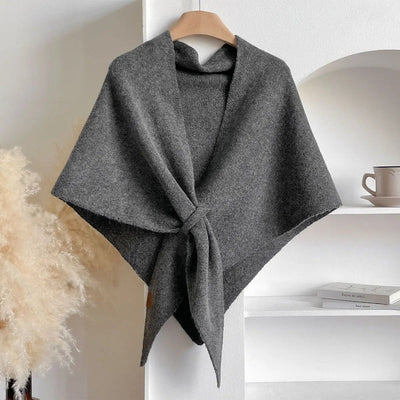 Maison Bennett – Knotted Wrap Scarf – Soft Plush – Neutral Shades 12