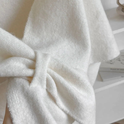 Maison Bennett – Knotted Wrap Scarf – Soft Plush – Neutral Shades 7