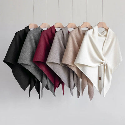 Maison Bennett – Knotted Wrap Scarf – Soft Plush – Neutral Shades 8
