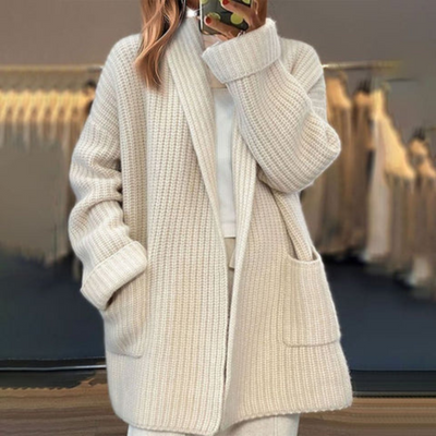 Maison Bennett – Long Wool-Blend Cardigan – Chunky Knit – Gray 0