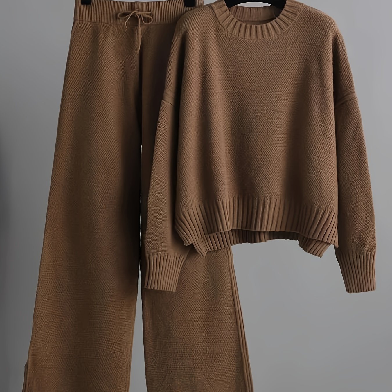 Maison Bennett – Soft Polyester Co Ord Set – Relaxed Fit – Light Gray 13
