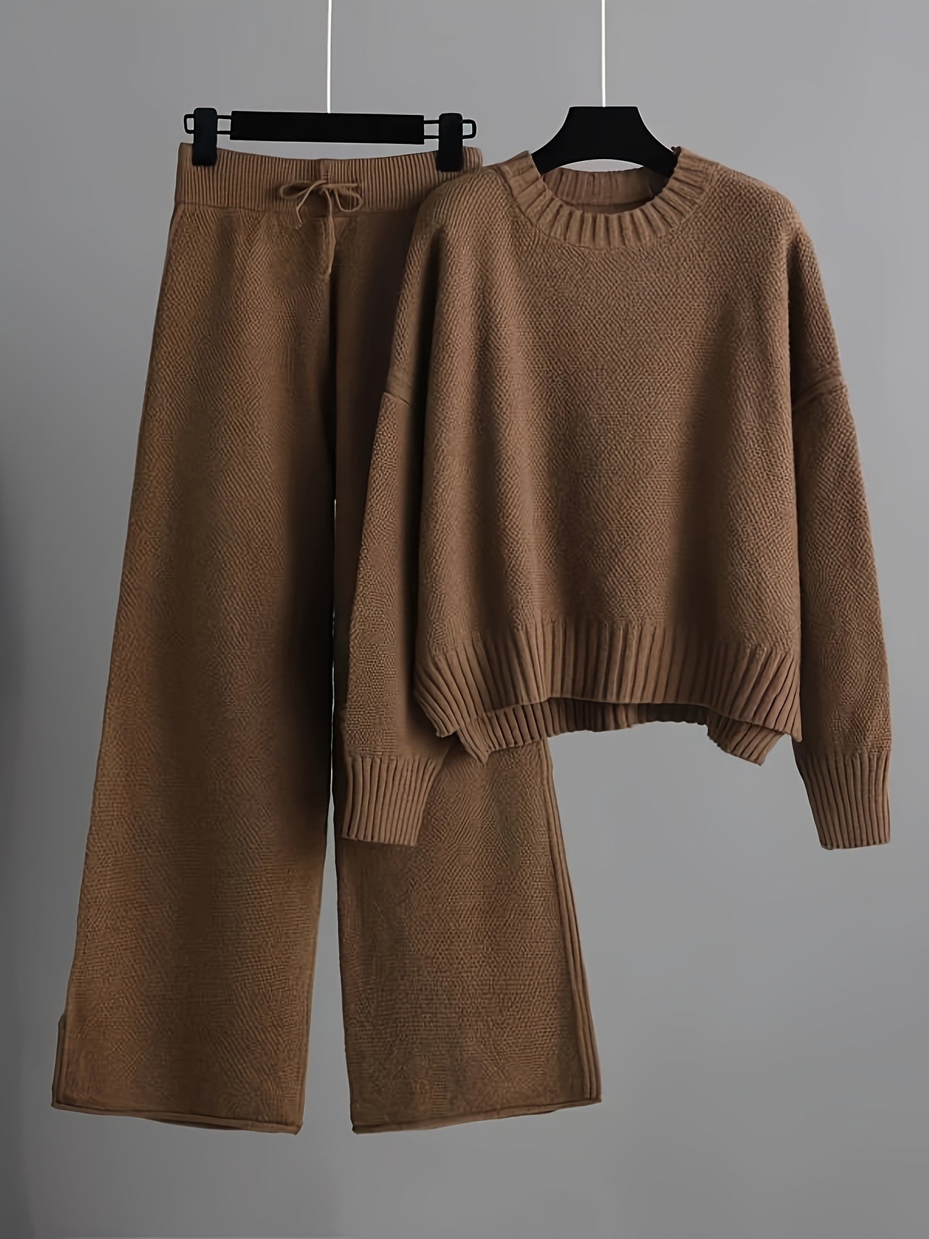 Maison Bennett – Soft Polyester Co Ord Set – Relaxed Fit – Light Gray 2