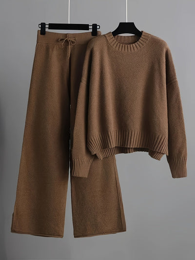 Maison Bennett – Soft Polyester Co Ord Set – Relaxed Fit – Light Gray 2