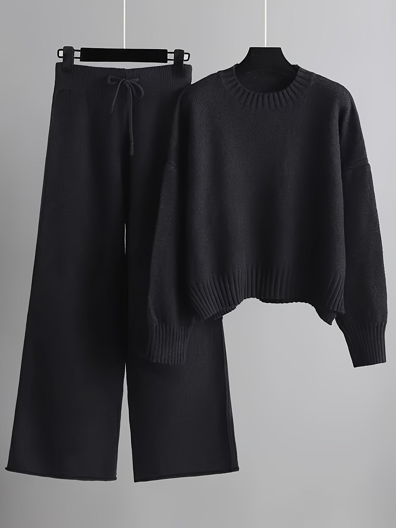 Maison Bennett – Soft Polyester Co Ord Set – Relaxed Fit – Light Gray 5