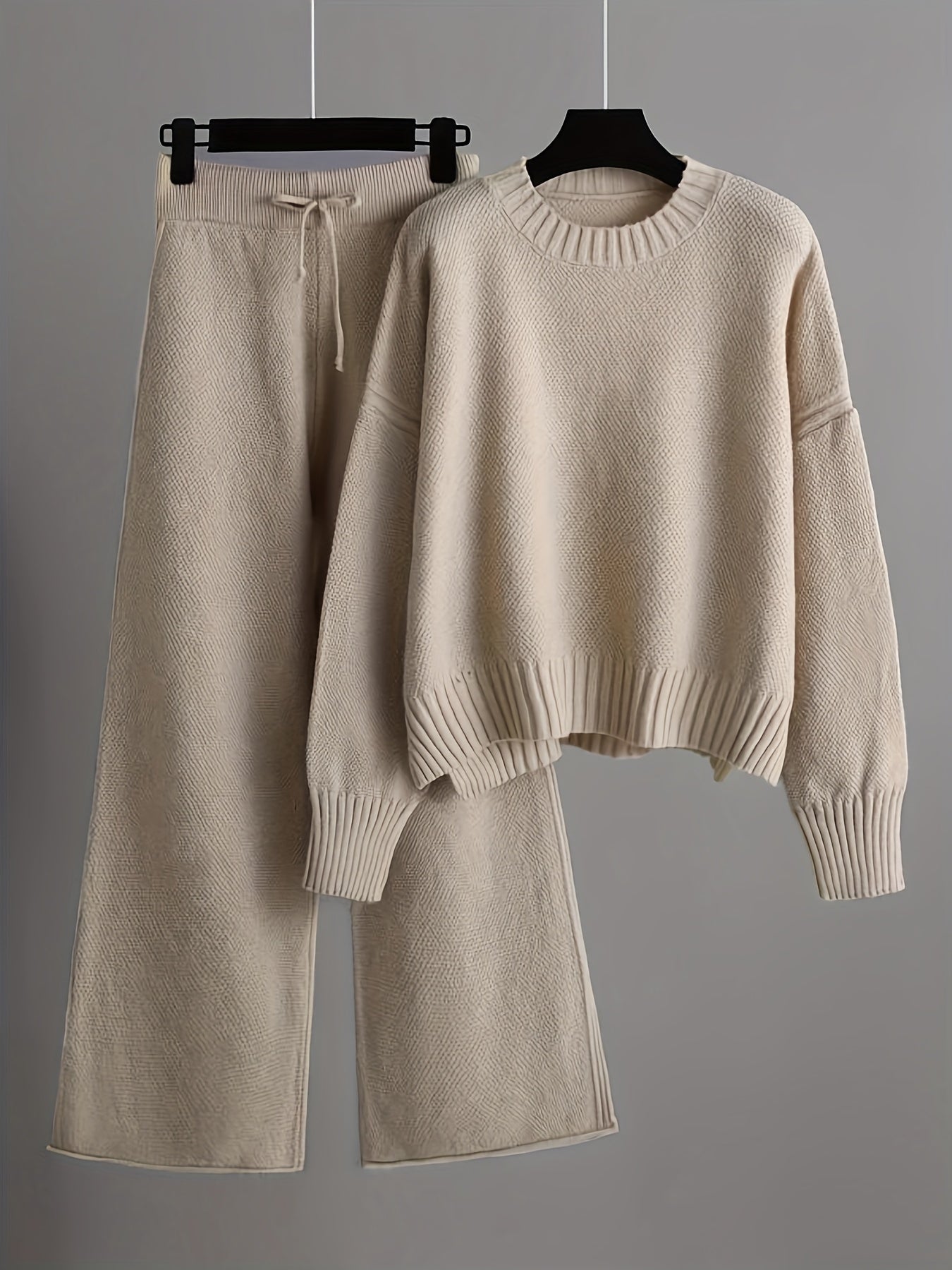 Maison Bennett – Soft Polyester Co Ord Set – Relaxed Fit – Light Gray 6