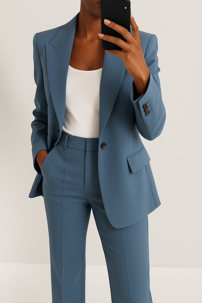 Maison Bennett – Timeless Two-Piece Suit – Soft Fabric – Classic Gray 0