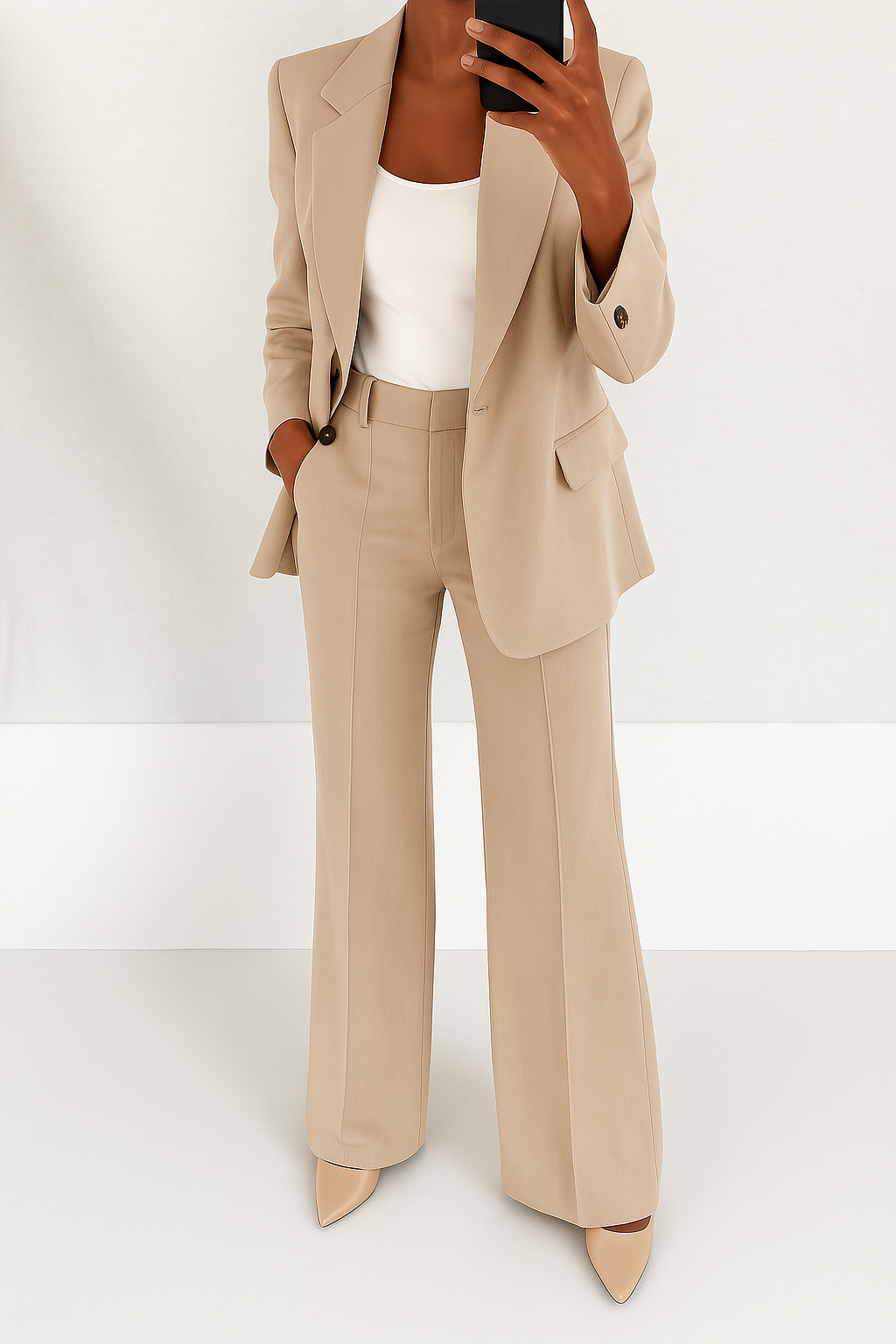 Maison Bennett – Timeless Two-Piece Suit – Soft Fabric – Classic Gray 2