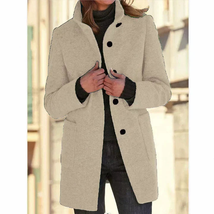 Maison Bennett – Women's Coat – Lightweight Fabric – Classic Beige 5