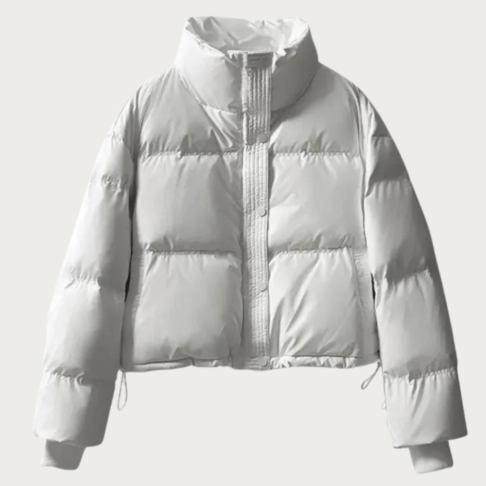 Marie – Black Leather Puffer Jacket – Winter 4