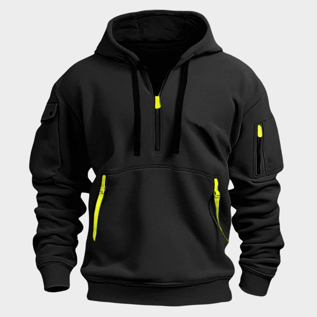 Mason – Black Cotton Blend Hoodie 0