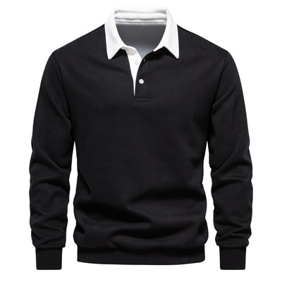 Mats – Classic Polo Pullover – Cotton Blend – Navy 6