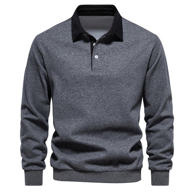 Mats – Classic Polo Pullover – Cotton Blend – Navy 7