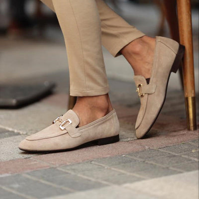 Men's Suede Loafers – Horsebit Detail – Brown 4