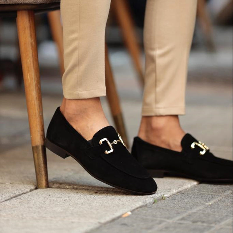 Men's Suede Loafers – Horsebit Detail – Brown 5