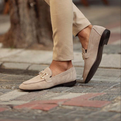 Men's Suede Loafers – Horsebit Detail – Brown 6