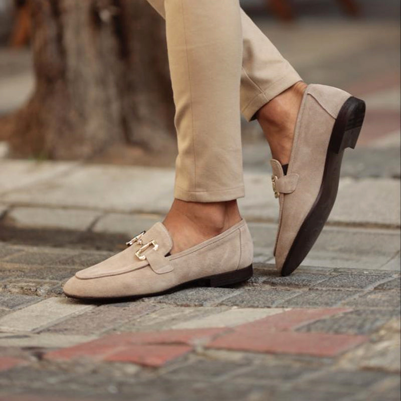 Men's Suede Loafers – Horsebit Detail – Brown 7