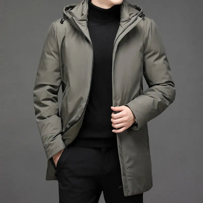 Men's Winter Jacket – Hooded Zipper – Black 0