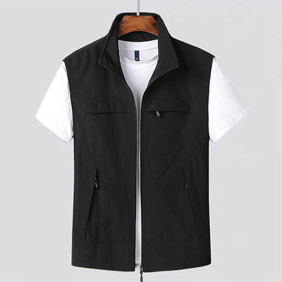 Modern Men's Vest – All-Season Solid Color 1