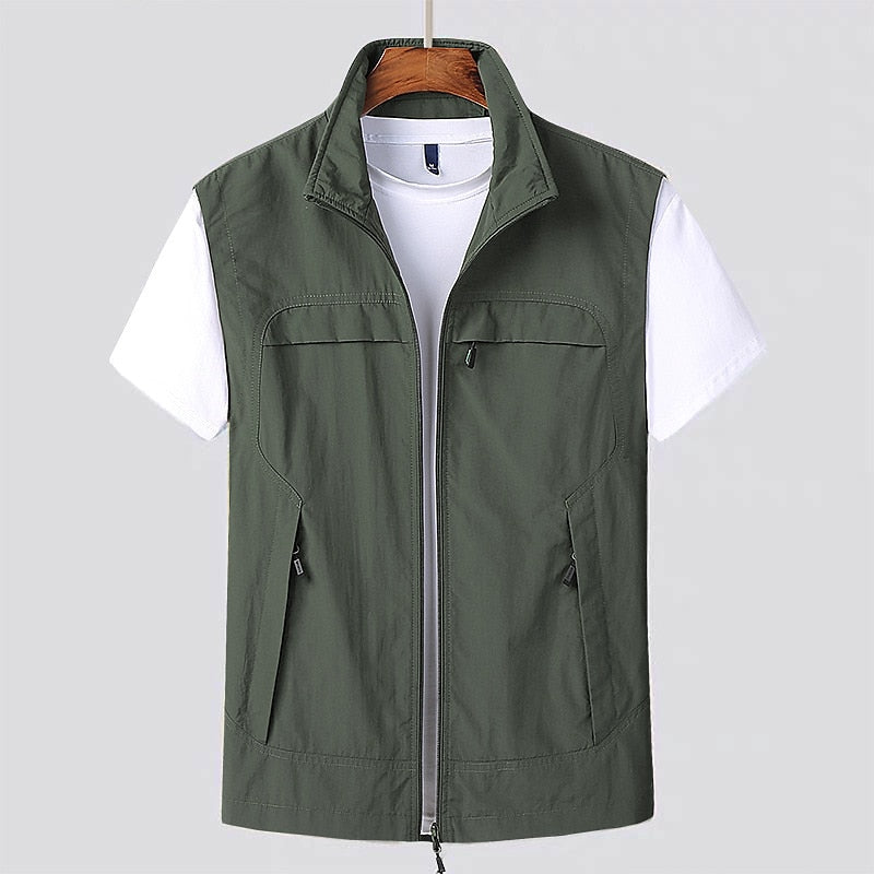 Modern Men's Vest – All-Season Solid Color 2