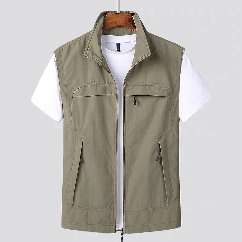 Modern Men's Vest – All-Season Solid Color 3