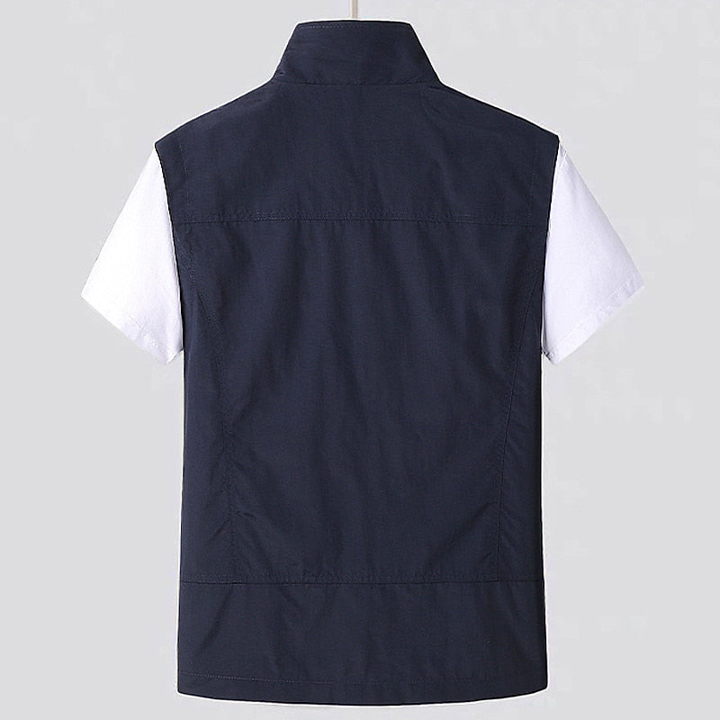Modern Men's Vest – All-Season Solid Color 4
