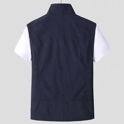 Modern Men's Vest – All-Season Solid Color 4