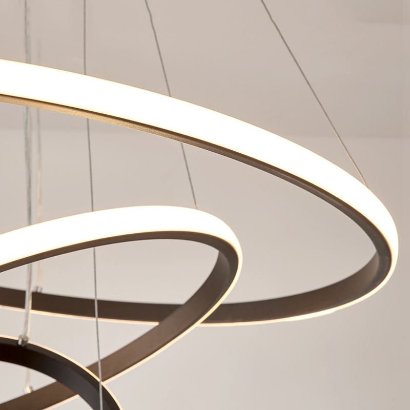 Chandelier – Modern Design with Adjustable Lighting – Aluminium – Black – ArishaLight™ 1