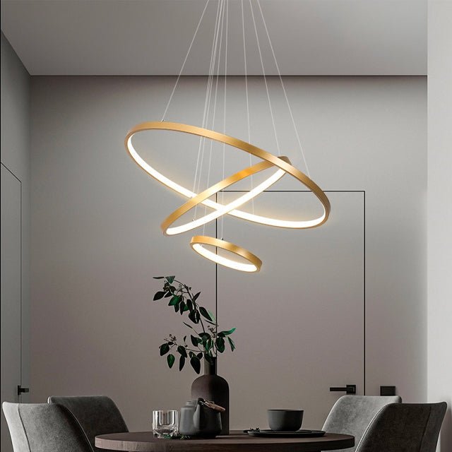 Chandelier – Modern Design with Adjustable Lighting – Aluminium – Black – ArishaLight™ 2