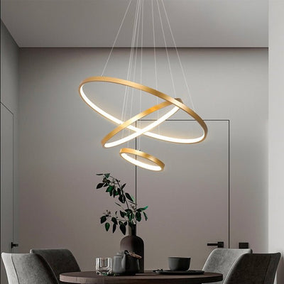 Chandelier – Modern Design with Adjustable Lighting – Aluminium – Black – ArishaLight™ 2
