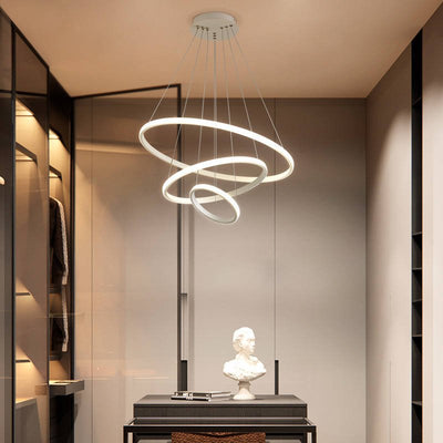 Chandelier – Modern Design with Adjustable Lighting – Aluminium – Black – ArishaLight™ 3
