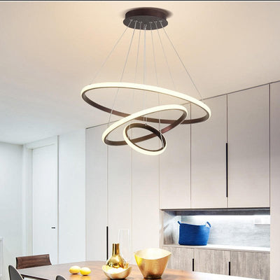 Chandelier – Modern Design with Adjustable Lighting – Aluminium – Black – ArishaLight™ 4