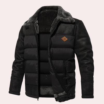 Modern – Men's Quilted Winter Jacket – Black 5