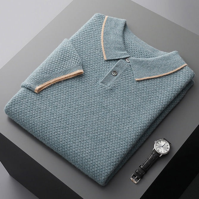 Mykonos – Classic Polo Shirt – Cotton – Navy 1