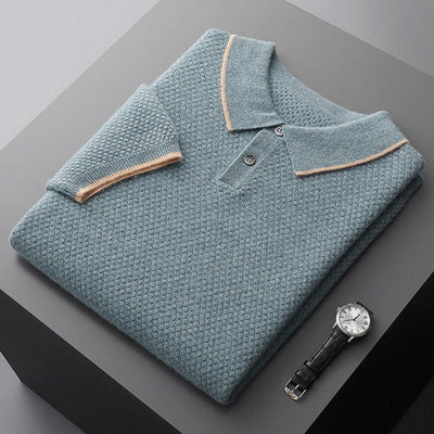 Mykonos – Classic Polo Shirt – Cotton – Navy 1
