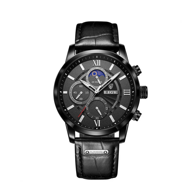 Napoli – Classic Waterproof Watch – Leather – Black 2