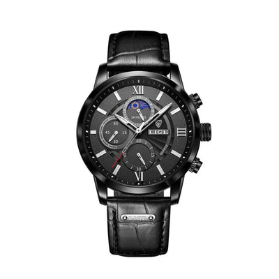 Napoli – Classic Waterproof Watch – Leather – Black 2