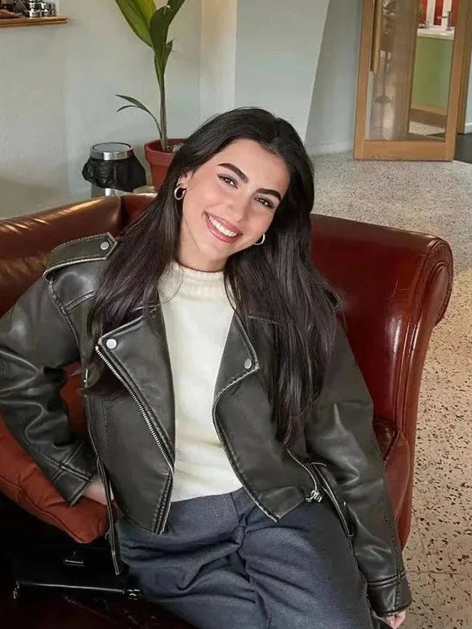 Natasha – Vintage Cropped Jacket – Black 1