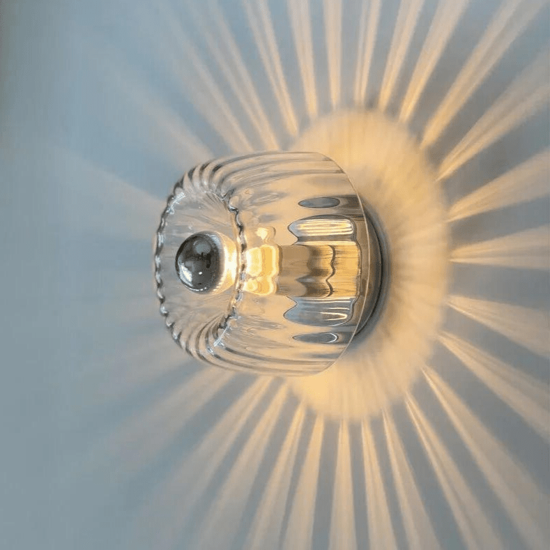Wall Sconce – Nordic Bauhaus Design – Metal and Glass – White – 16 cm Diameter – Modern Collection 0