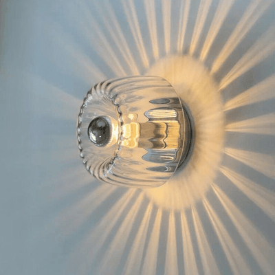 Wall Sconce – Nordic Bauhaus Design – Metal and Glass – White – 16 cm Diameter – Modern Collection 0